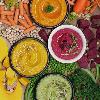 Pumpkin, Beetroot, Pea Hummus at British Early Years Centre International Kindergarten, Bangkok