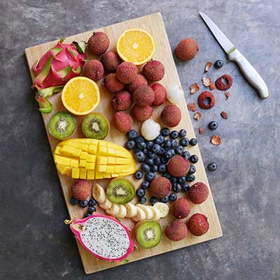 Organic seasonal fruit at British Early Years Centre International kindergarten in Bangok