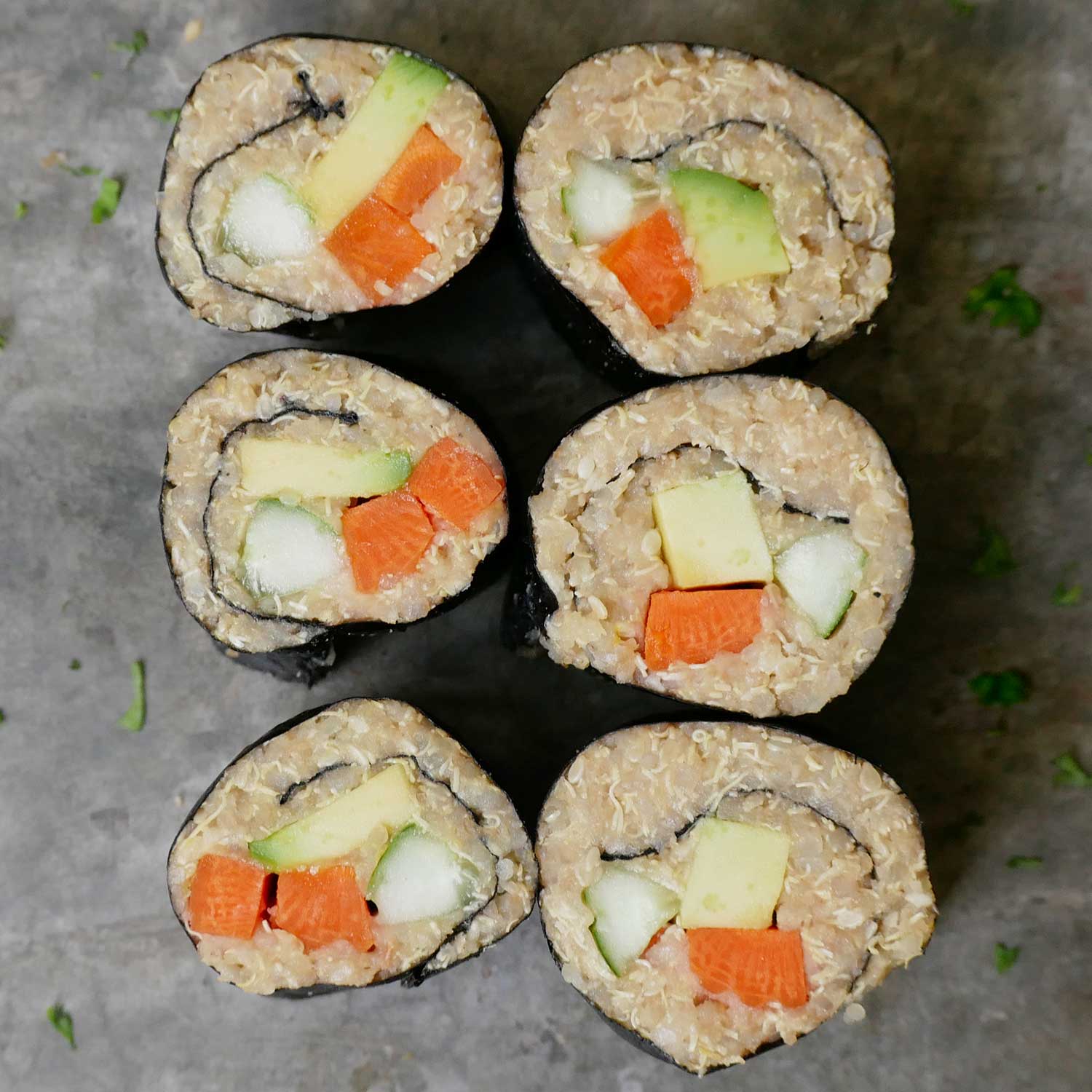 vegetable quinoa sushi at British Early Years Centre International kindergarten in Bangok