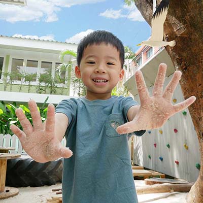 Tactile Sensory Play at our international kindergarten, Bangkok