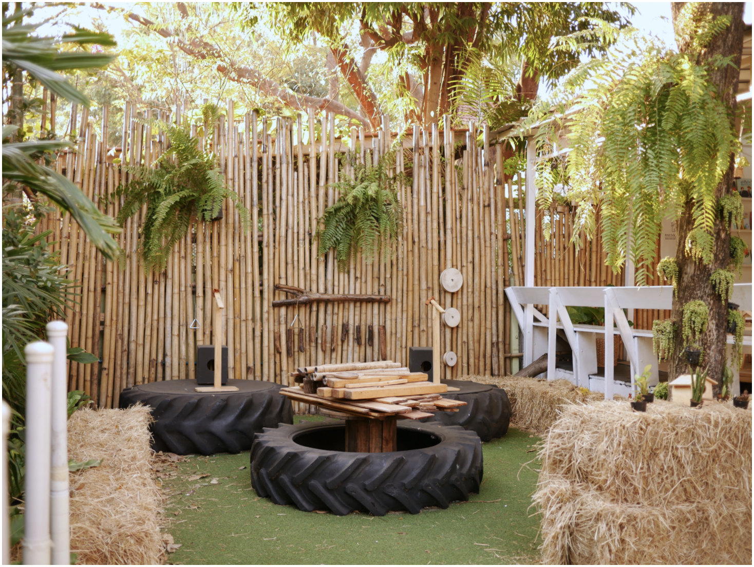 Reclaimed materials at British Early Years International Kindergarten Bangkok