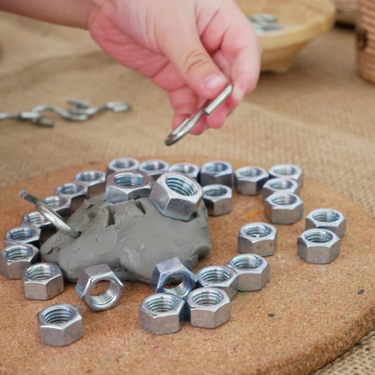 metal and clay sculpture at British Early Years Centre International Kindergarten, Bangkok